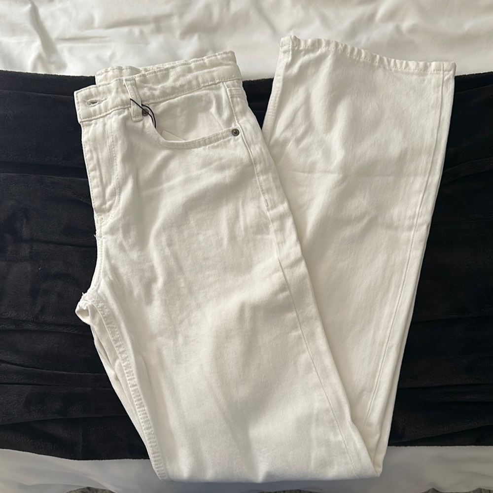Zara White Denim Jeans